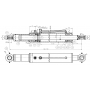 SIŁOWNIK CYLINDER HYDRAULICZNY TŁOK 70x40 SKOK 490